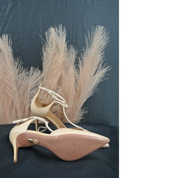 AQUAZZURA Cream/White Strappy Stiletto Sandals Euro 38 - Picture 5 of 16